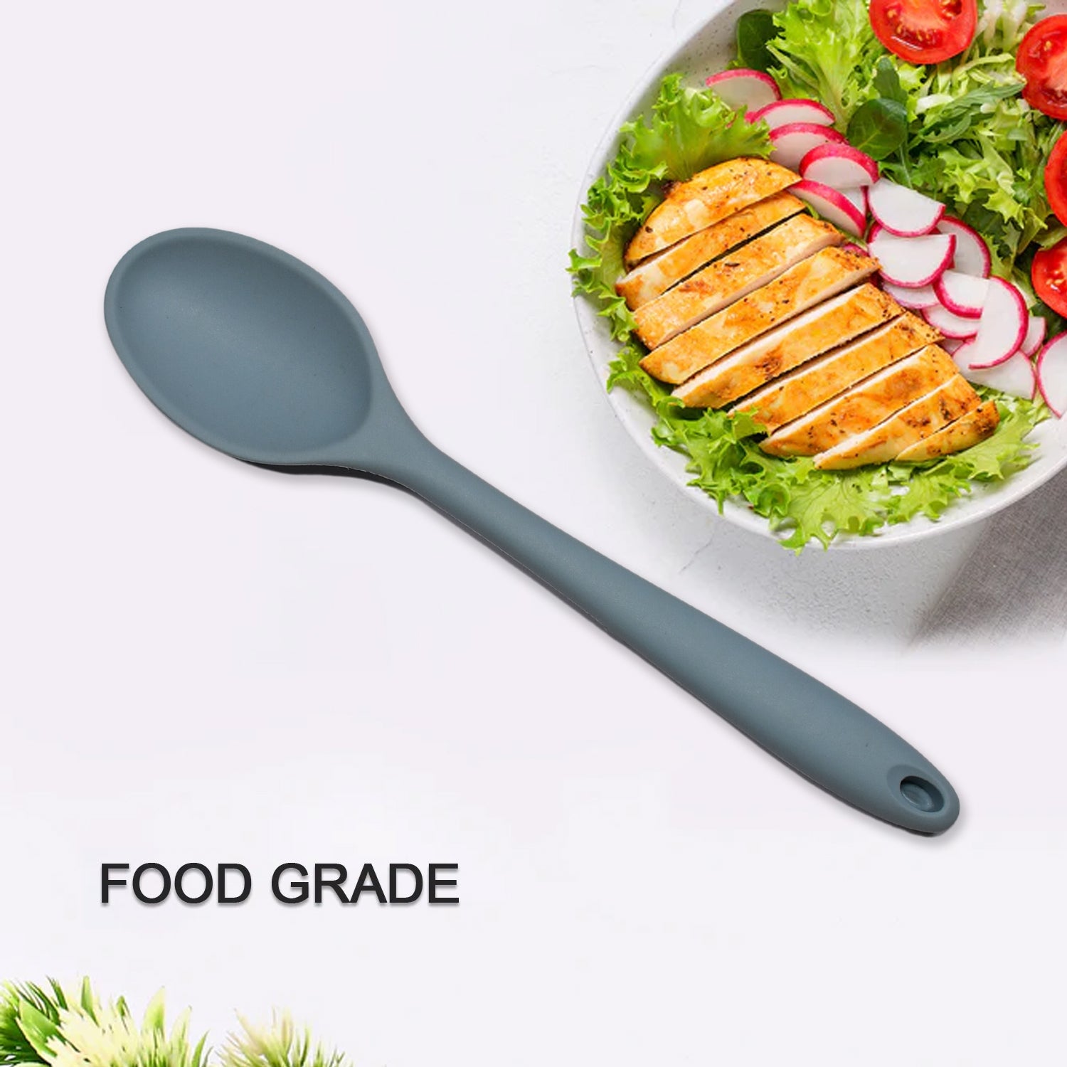 5394 LARGE SILICONE KITCHEN SPOON LONG HANDLE COOKING SPOON FOR COOKING BAKING LADLE KITCHEN UTENSILS FOOD GRADE SILICONE DeoDap 5394 LARGE SILICONE KITCHEN SPOON LONG HANDLE COOKING SPOON FOR COOKING BAKING LADLE KITCHEN UTENSILS FOOD GRADE SILICONE DeoDap